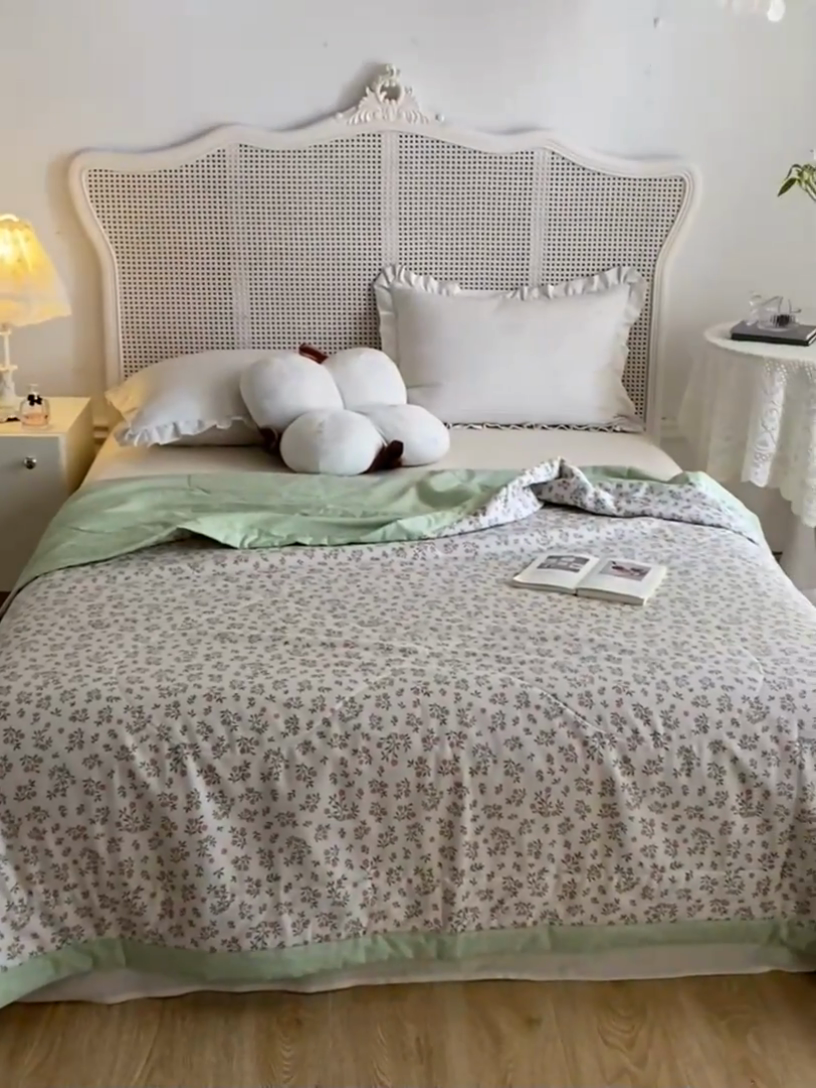 91家纺网 家纺一手货源 找家纺 维洋家纺 2025新款里外全棉印花棉花夏凉被 苏颖