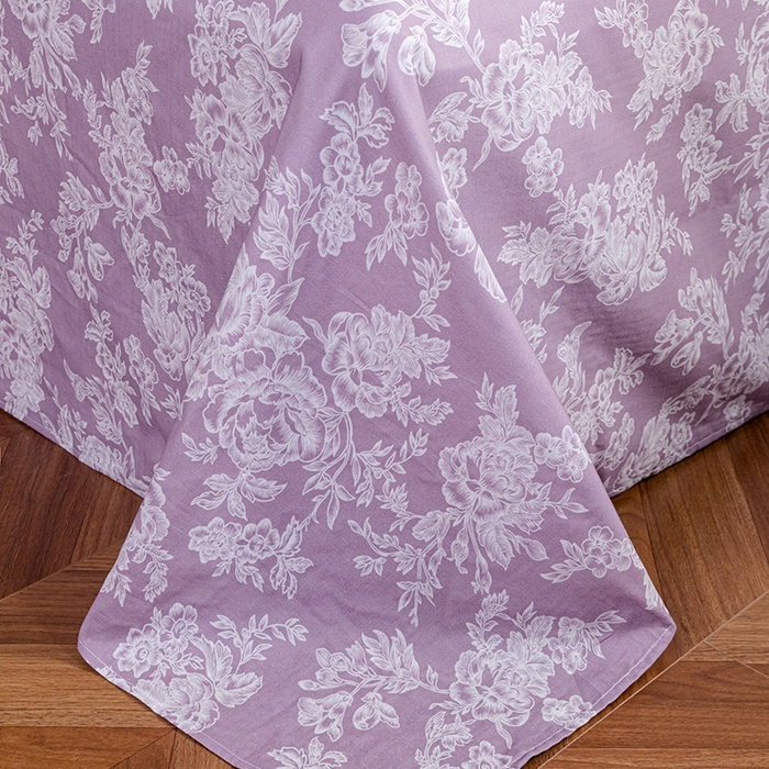 91家纺网 家纺一手货源 找家纺 锦罗绣 2025新款A类全棉双层纱单床单 花觅