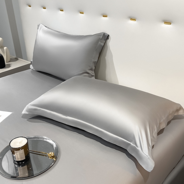 91家纺网 家纺一手货源 找家纺 涵宸2025新款天丝TM纯色-单枕套 单枕套-都市灰