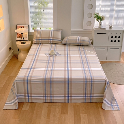 悦织湾家纺 2025华夫格全棉单床单 华夫格-摩卡