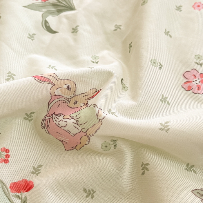 91家纺网 家纺一手货源 找家纺 维洋家纺 2025（专版花型）A类凉感丝夏被 凉感夏凉被双面加倍透气（四周踩棉） 丛林米兔