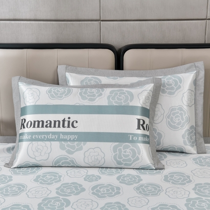 91家纺网 家纺一手货源 找家纺 小牛席业 2025新款碳光凉感印花冰丝凉枕套系列凉枕套夏天枕套冰丝枕套竹枕套藤枕套冰藤枕套 浪漫山茶花