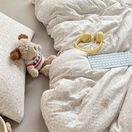 91家纺网 家纺一手货源 找家纺 （总）如约 2025新款A类全棉双层纱四件套