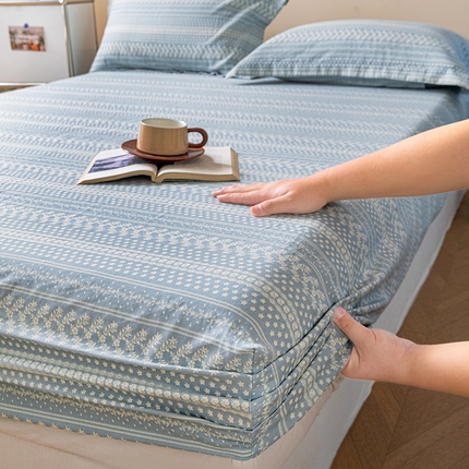 锦罗绣 2025新款A类全棉双层纱单床笠 原野