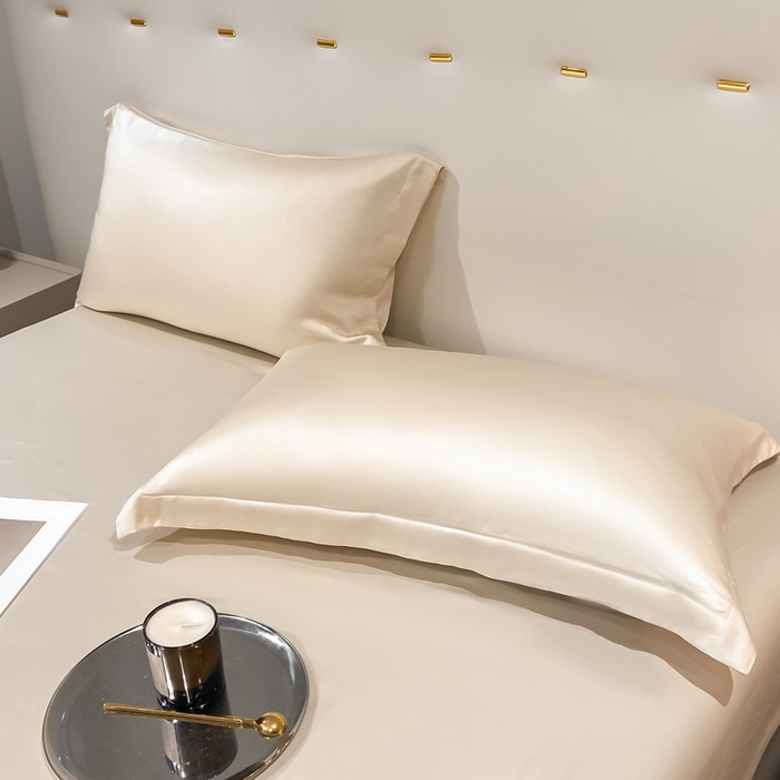 91家纺网 家纺一手货源 找家纺 涵宸2025新款天丝TM纯色-单枕套 单枕套-奶昔