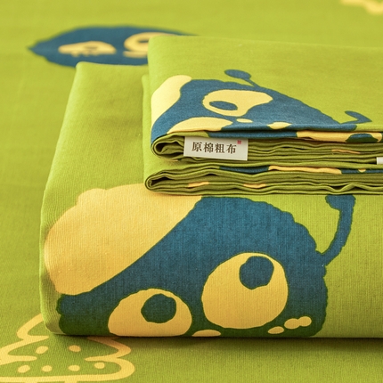 首爱家纺 2025新款锦柔老粗布床单老粗布凉席三件套 小煤球