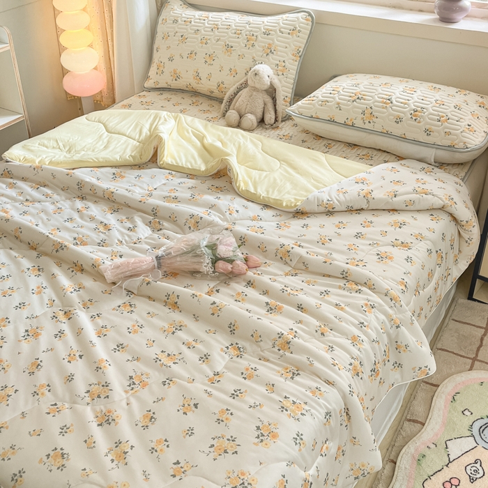 91家纺网 家纺一手货源 找家纺 维洋家纺 2025（专版花型）A类凉感丝夏被 凉感夏凉被双面加倍透气（四周踩棉） 初春