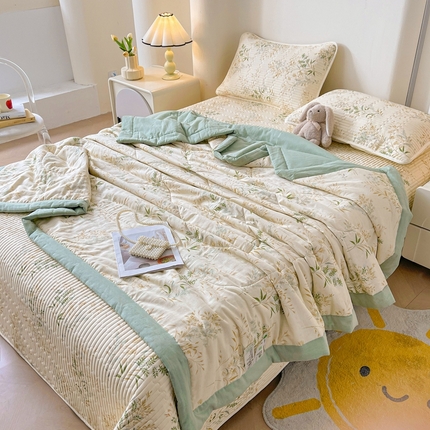 91家纺网 家纺一手货源 找家纺 （总）雅萱家纺 2025新款全棉双层纱夏被