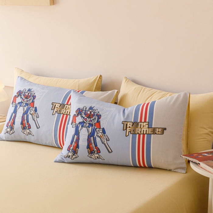 91家纺网 家纺一手货源 找家纺 2025新款设计师专版全棉双层纱四件套 变形金刚