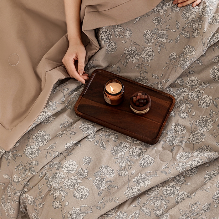 91家纺网 家纺一手货源 找家纺 吾诺 2025 全棉印花单层纱大豆夏被四件套夏凉被空调被子被芯全棉夏被 芬芳