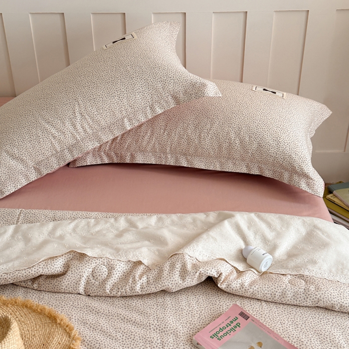 91家纺网 家纺一手货源 找家纺 帕拉美拉 2025新款全棉双层纱玉米聚乳酸夏被春秋被冬被玉米被 三件套四件套 洛伊（粉）