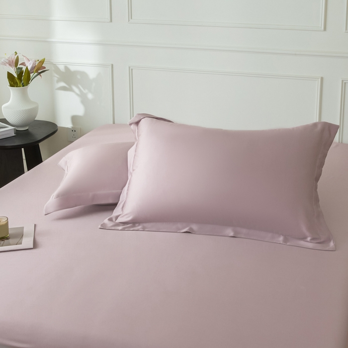 91家纺网 家纺一手货源 找家纺 涵宸2025新款天丝-天丝棉-纯色单枕套-场景1 枕套-紫语