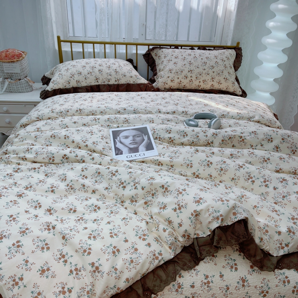 91家纺网 家纺一手货源 找家纺 暖居 2025春夏款高温砂洗棉花床盖三件套被套四件套同款纯棉夏被空调被四季 墨尔本