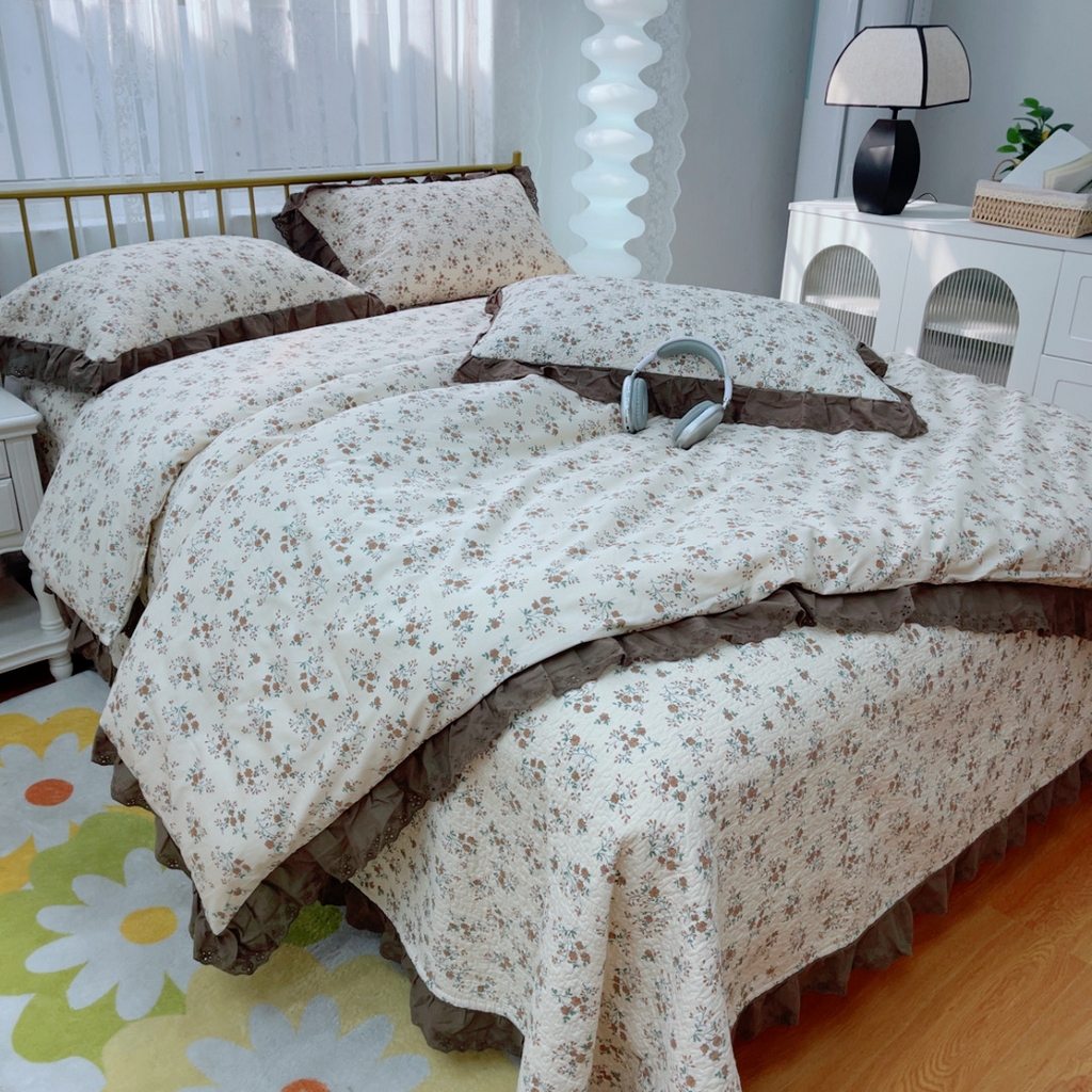 91家纺网 家纺一手货源 找家纺 暖居 2025春夏款高温砂洗棉花床盖三件套被套四件套同款纯棉夏被空调被四季 墨尔本