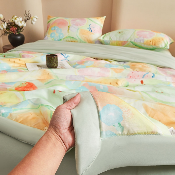 91家纺网 家纺一手货源 找家纺 （总）兴邦家纺 2026新款花香凉感印花夏被夏凉被