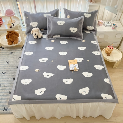 91家纺网 家纺一手货源 找家纺 （总）川悦生活 2025新款600D立体宽边冰丝印花凉席