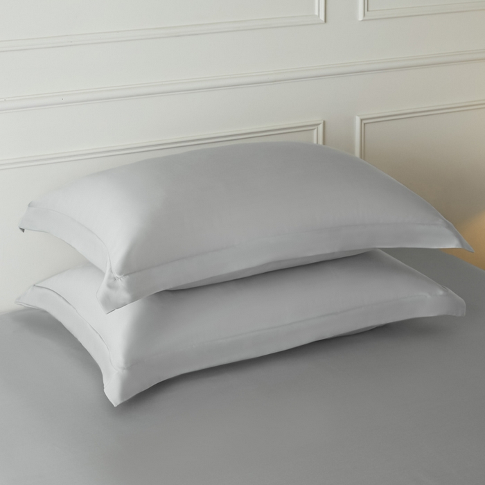 91家纺网 家纺一手货源 找家纺 涵宸2025新款天丝-天丝棉-纯色单枕套-场景1 枕套-时尚灰