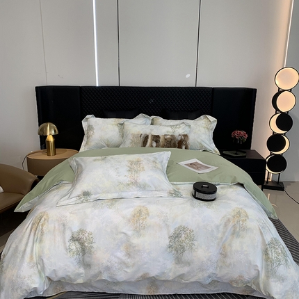 91家纺网 家纺一手货源 找家纺 （总）莱豫家纺 2025新款50支长绒棉数码印花四件套