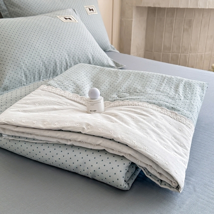 91家纺网 家纺一手货源 找家纺 帕拉美拉 2025新款全棉双层纱玉米聚乳酸夏被春秋被冬被玉米被 三件套四件套 波尔圆舞