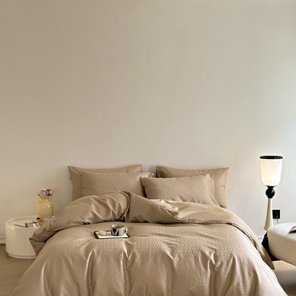 91家纺网 家纺一手货源 找家纺 （总）2025新款60s长绒棉提花四件套系列1