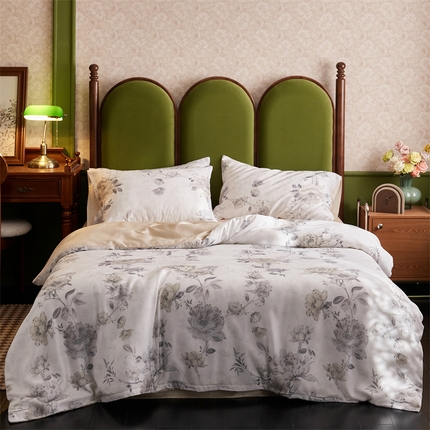 91家纺网 家纺一手货源 找家纺 （总）时年家纺 2025新款莱赛尔天丝印花系列四件套