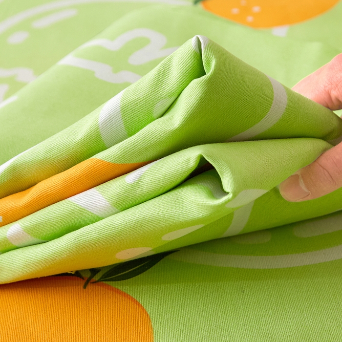 91家纺网 家纺一手货源 找家纺 金泰莱 2025新款锦柔老粗布床单老粗布凉席三件套 气泡橙