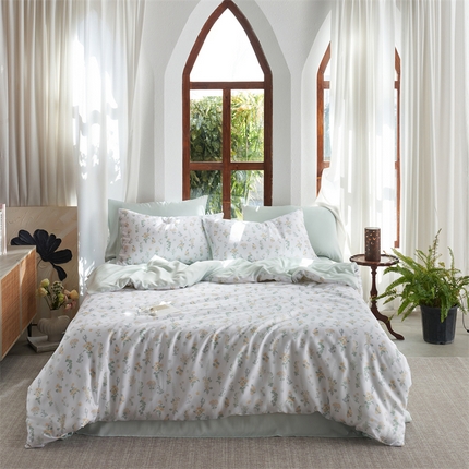 91家纺网 家纺一手货源 找家纺 （总）时年家纺 2025新款莱赛尔天丝印花系列四件套