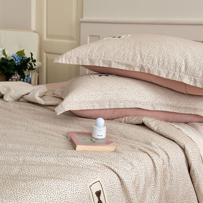 91家纺网 家纺一手货源 找家纺 帕拉美拉 2025新款全棉双层纱玉米聚乳酸夏被春秋被冬被玉米被 三件套四件套 洛伊（粉）