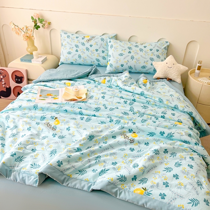 91家纺网 家纺一手货源 找家纺 爱屋及屋2025新款棉花夏被 落落繁花