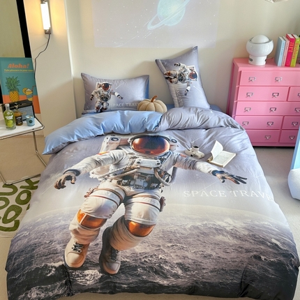 2025新款设计师专版全棉双层纱四件套 探索星球