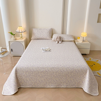 雅萱家纺 2025新款全棉双层纱床盖单夏被 明媚春色