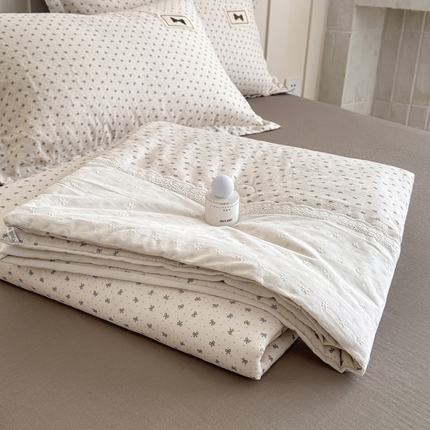 91家纺网 家纺一手货源 找家纺 帕拉美拉 2025新款全棉双层纱玉米聚乳酸夏被春秋被冬被玉米被 三件套四件套 蝶花坊