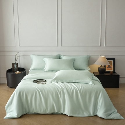 涵宸2025新款天丝-天丝棉-纯色四件套-场景1 空绿