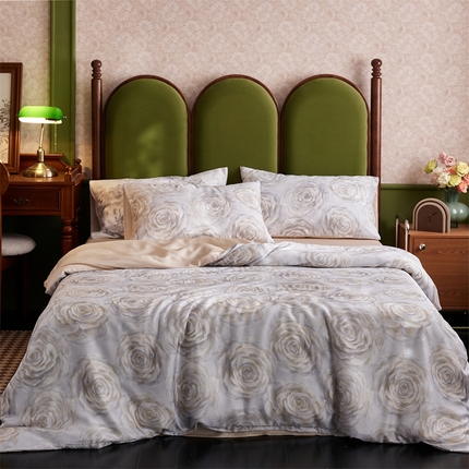 91家纺网 家纺一手货源 找家纺 （总）时年家纺 2025新款莱赛尔天丝印花系列四件套