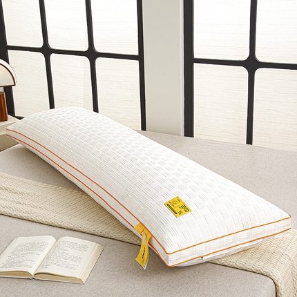 91家纺网 家纺一手货源 找家纺 织布人 2025新款枕芯立体华夫格大豆双人枕长枕家用枕头情侣长枕双人枕头 立体华夫格大豆双人枕-米色 48*150cm