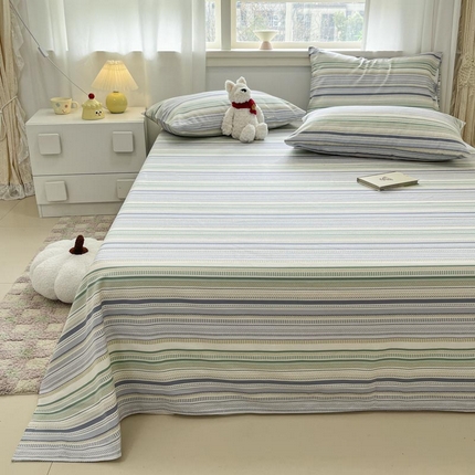 91家纺网 家纺一手货源 找家纺 新印象2025新款直角纯棉老粗布套件 床单款老粗布-伯爵