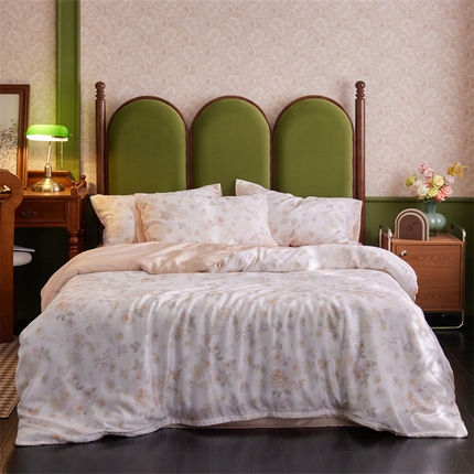 91家纺网 家纺一手货源 找家纺 （总）时年家纺 2025新款莱赛尔天丝印花系列四件套