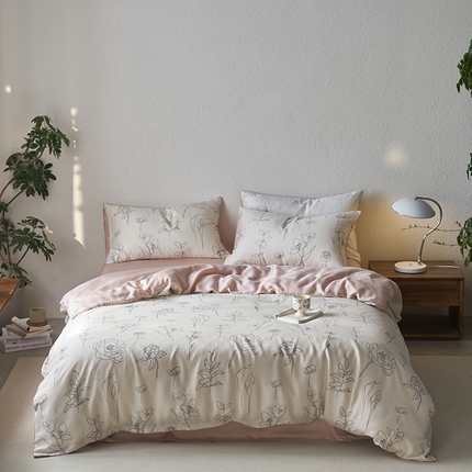 91家纺网 家纺一手货源 找家纺 （总）时年家纺 2025新款莱赛尔天丝印花系列四件套