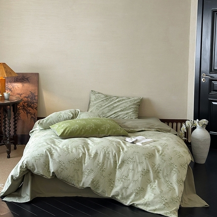 91家纺网 家纺一手货源 找家纺 （总）简家居 2025新款60支色织空气感大提花四件套-林野之风