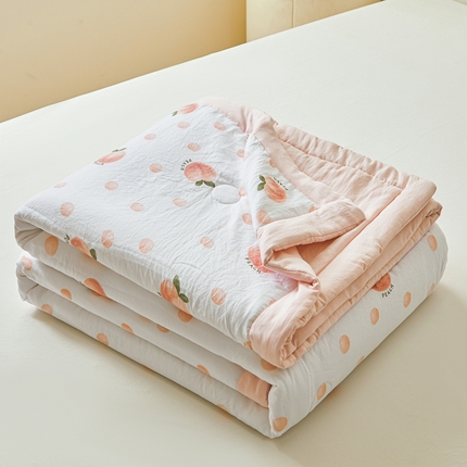 爱屋及屋2025新款棉花夏被 元气桃桃