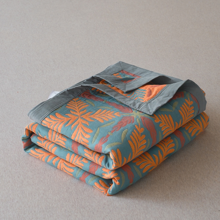 91家纺网 家纺一手货源 找家纺 棠薇家纺 2025新款60S长绒棉纯棉纱布毛巾被 典雅之风