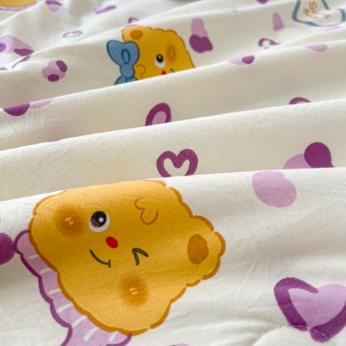 91家纺网 家纺一手货源 找家纺 爱屋及屋2025新款棉花夏被 豹纹小熊