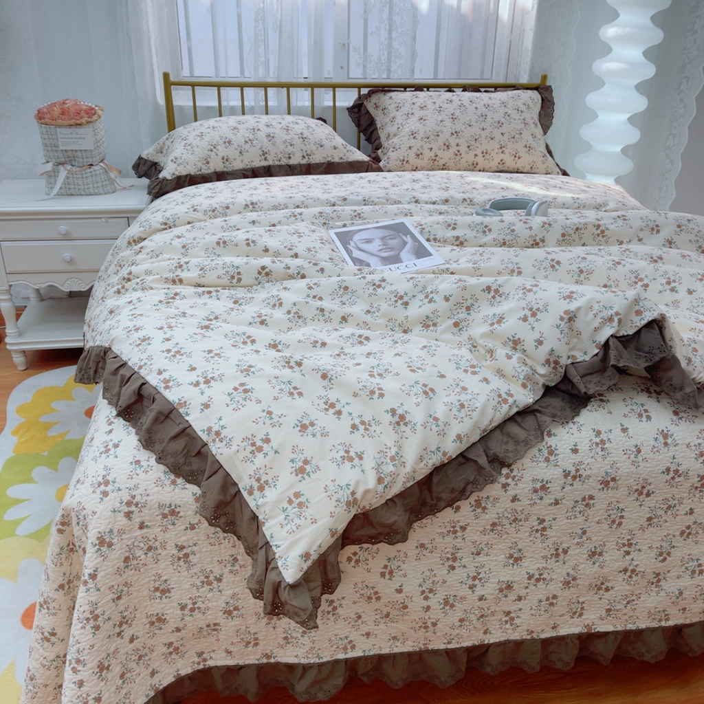 91家纺网 家纺一手货源 找家纺 暖居 2025春夏款高温砂洗棉花床盖三件套被套四件套同款纯棉夏被空调被四季 墨尔本