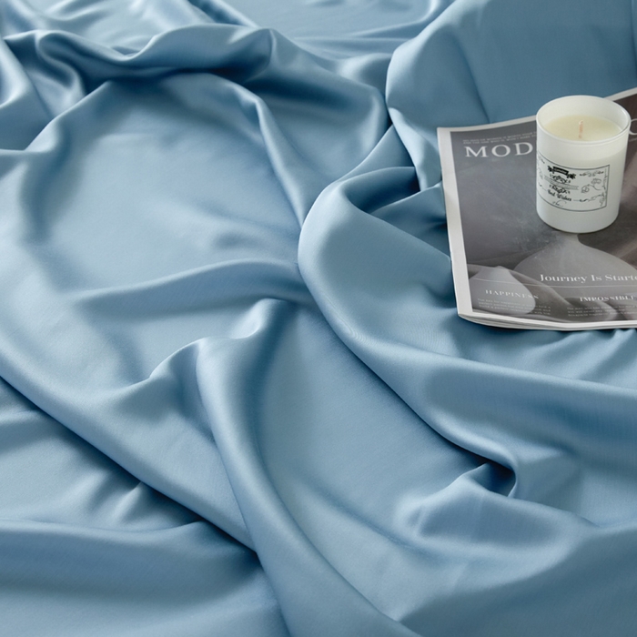 91家纺网 家纺一手货源 找家纺 涵宸2025新款天丝-天丝棉-纯色单枕套-场景1 枕套-星耀兰