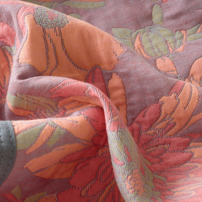 91家纺网 家纺一手货源 找家纺 棠薇家纺 2025新款60S长绒棉纯棉纱布毛巾被 花团锦簇