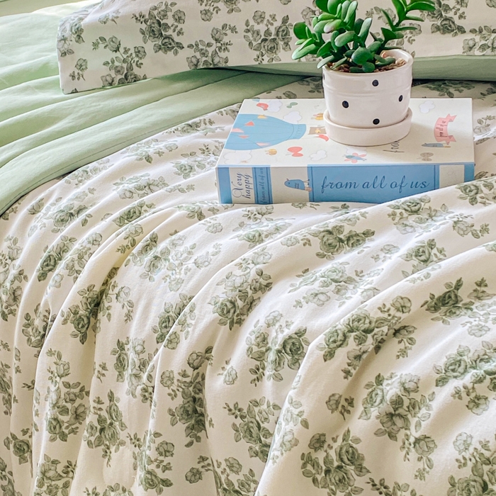 91家纺网 家纺一手货源 找家纺 左右家纺 2025新款A类双层纱大豆夏凉被 薄荷绿