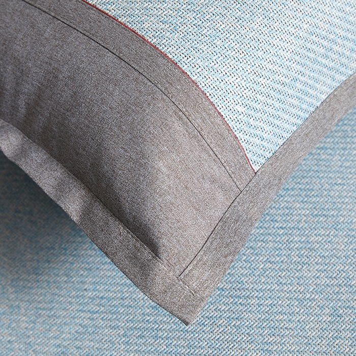 91家纺网 家纺一手货源 找家纺 席都凉席工厂店 2025年新款刺绣加厚双面印尼藤席-健康睡眠 湖水蓝