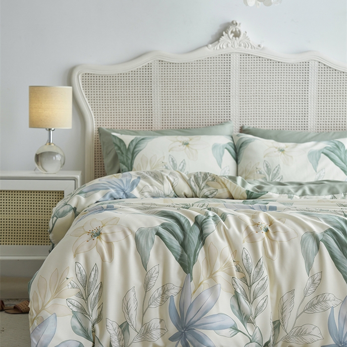 91家纺网 家纺一手货源 找家纺 （总）时年家纺 2025新款莱赛尔天丝印花系列四件套