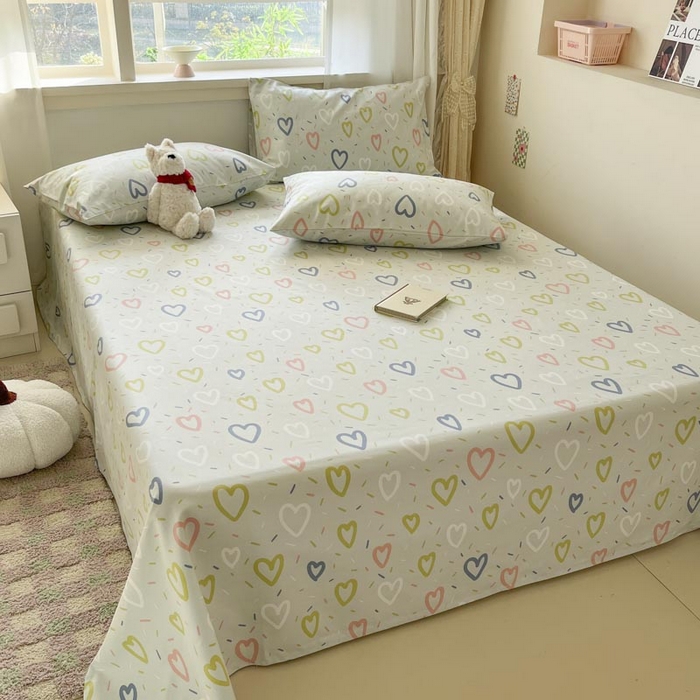 91家纺网 家纺一手货源 找家纺 新印象2025新款直角纯棉老粗布套件 床单款老粗布-简爱