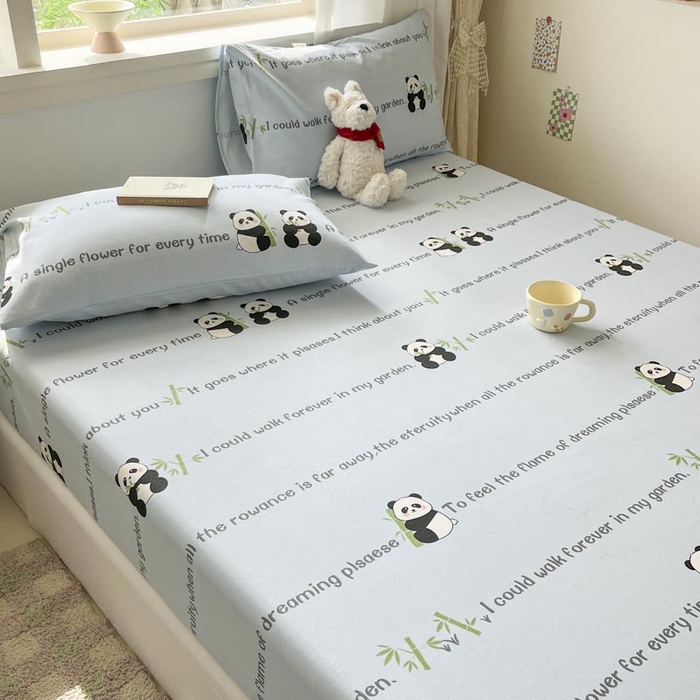 91家纺网 家纺一手货源 找家纺 新印象2025新款直角纯棉老粗布套件 床笠款 老粗布 -盼达